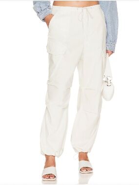 AGOLDE Ginerva Cotton Cargo Pants in Rabbit - L